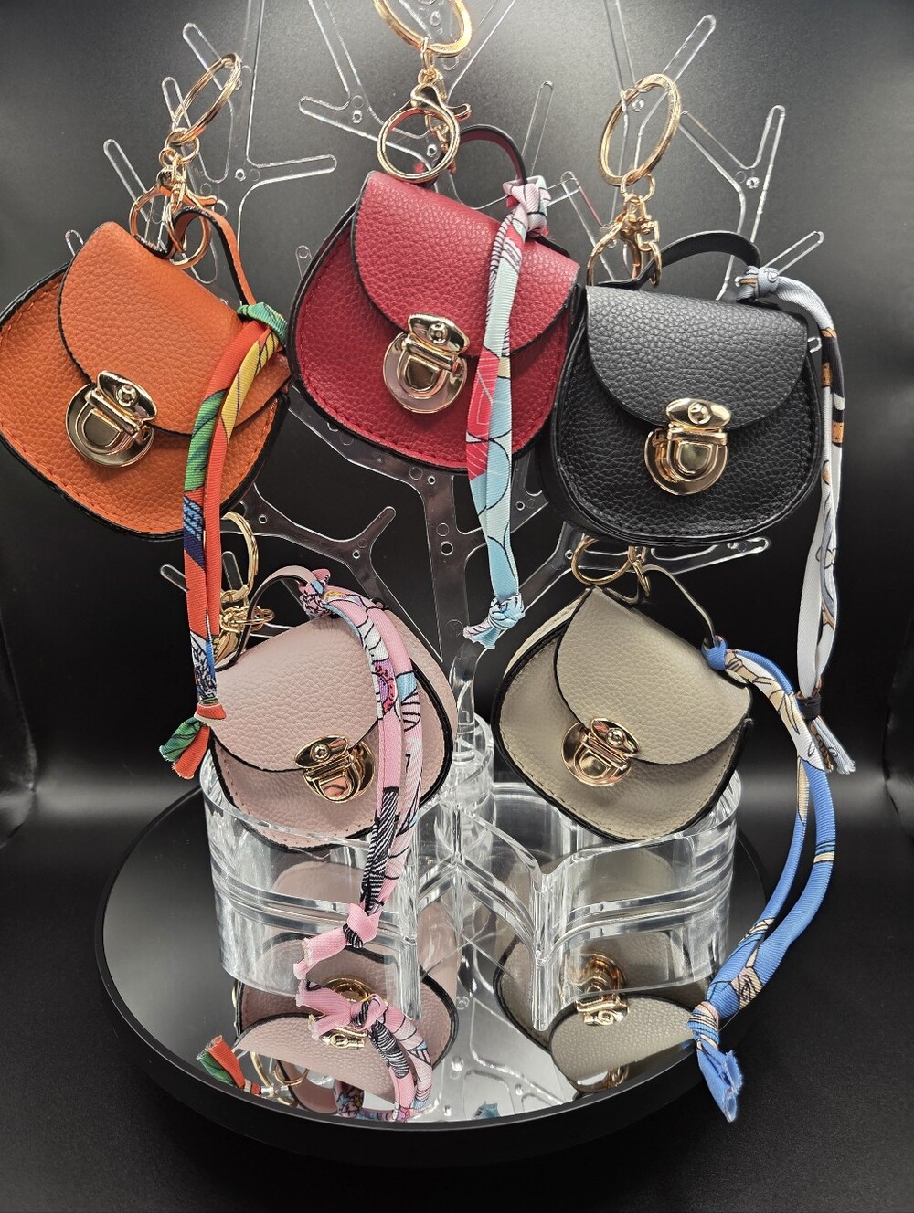 New Mini Saddle Bag Purse Charms / Keychains